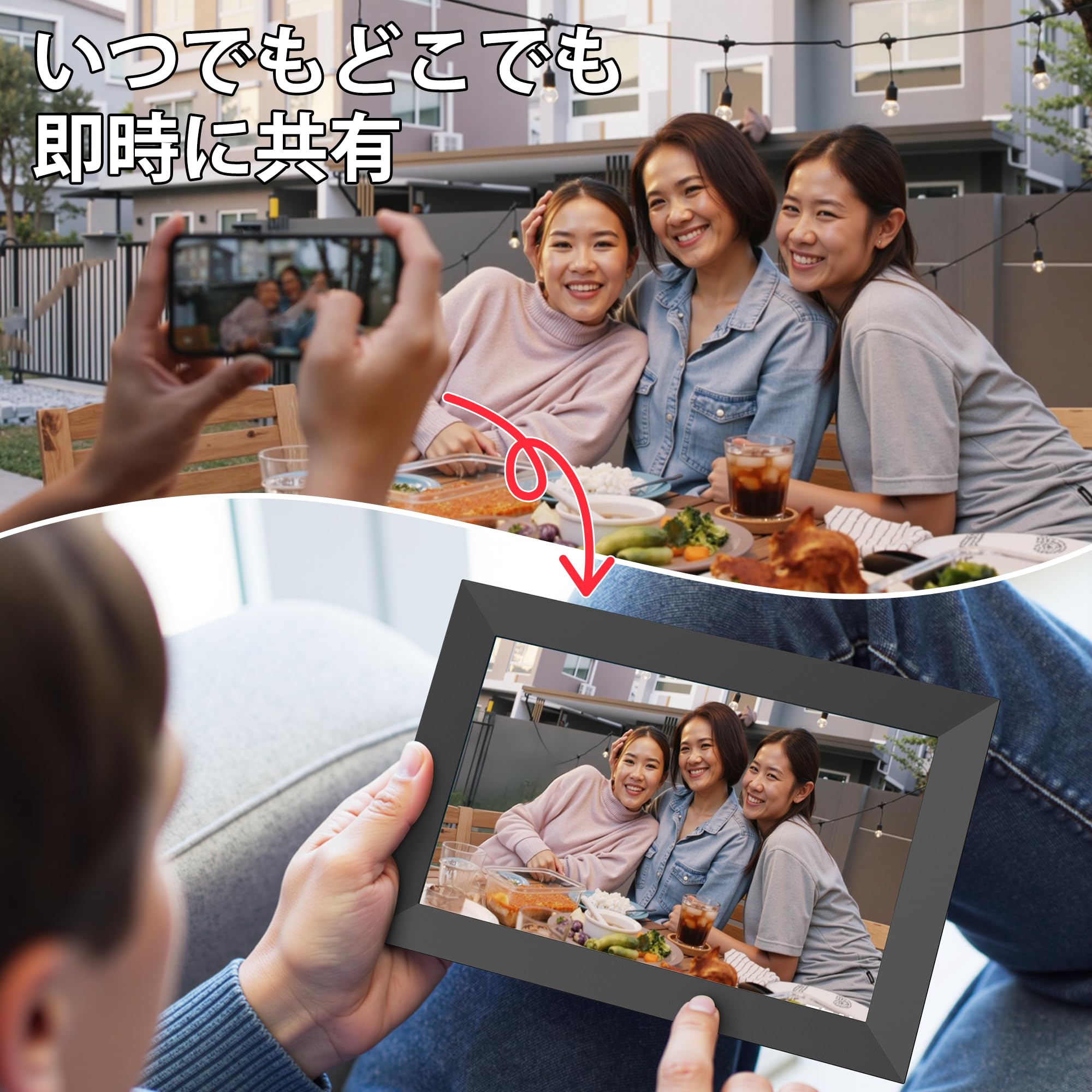 Amazon | Frameo 64GB デジタルフォトフレーム 15.6インチ 1920*1080